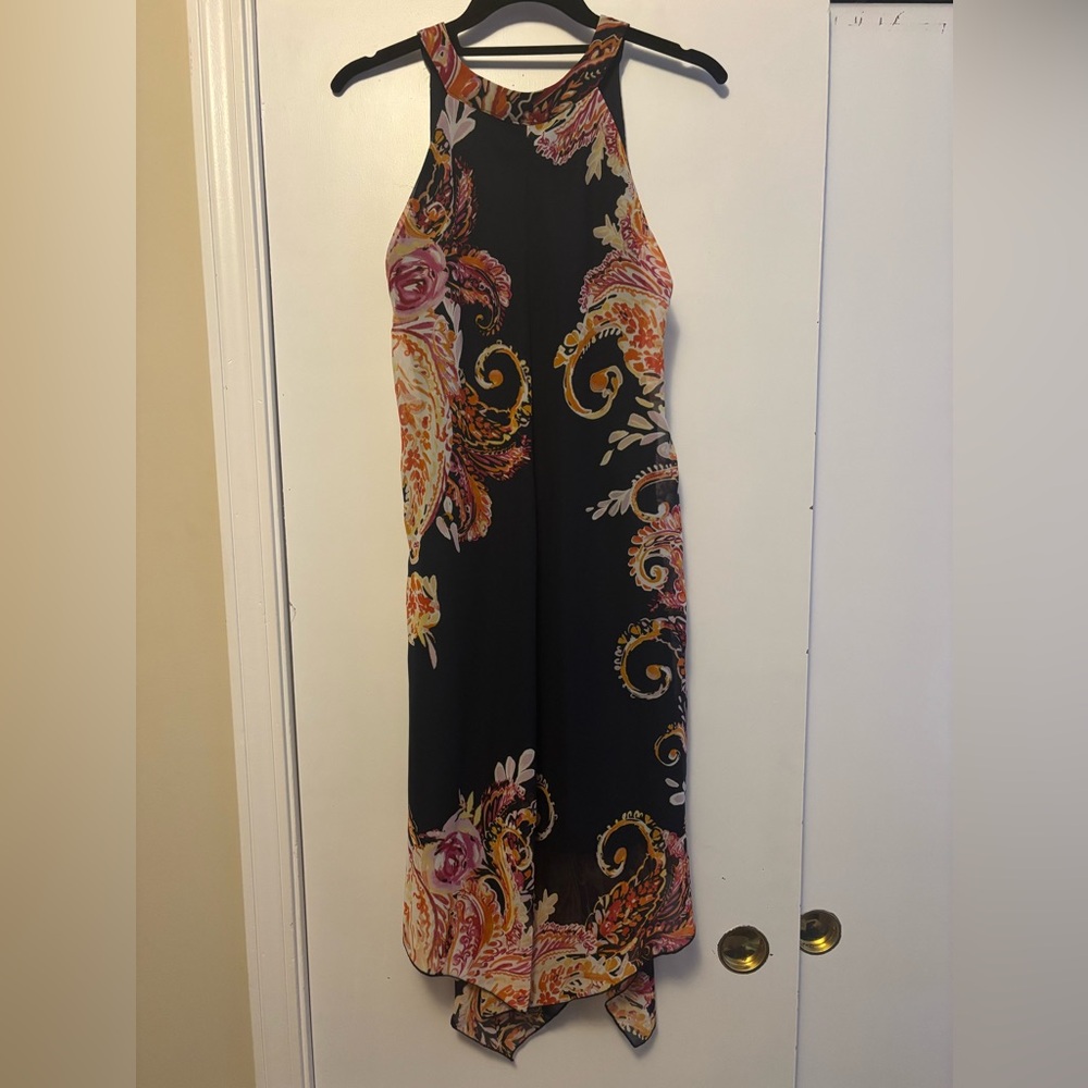 Enfocus Studio Black Dress with Multicolor Paisley